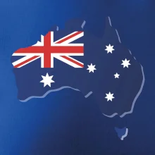 Austrálie - vlajka mapa