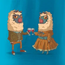 Alpaky s vínem pár