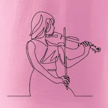 Houslistka jedním tahem