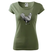 Kohout kreslený černobílý