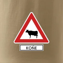 Dopravní značka - Pozor koně / kráva