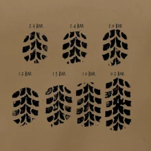 Pneumatiky - obtisk v závislosti na tlaku