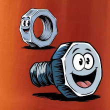 Parové triko - Šroub a matka