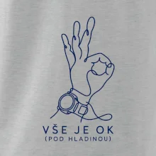 Vše je ok potápěčský signál rukou kreslený jednou linkou