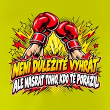 Není důležité vyhrát - komiksové červené boxerské rukavice