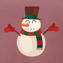 Vánoční sněhulák