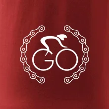 Logo cyklisty a řetěz