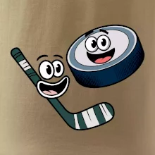 Parové triko - Puk a hokejka