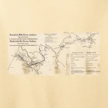 Mapa Báňské dráhy z Moravské Ostravy do Doubravy