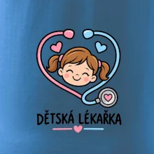 Dětská lékařka - holčička v srdci ze stetoskopu