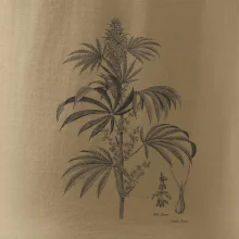 Konopí kytka černobílá