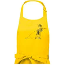 Kreslený rybář na pařezu