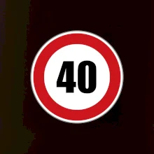 Dopravní značka - omezení rychlosti 40