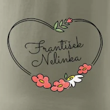 Srdce velké - Tričko se jmény dětí