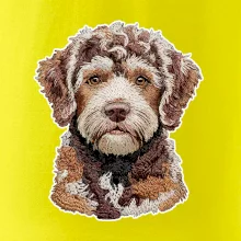 Lagotto romagnolo vyšívaná hlava na prsu