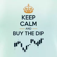 Keep Calm and Buy the Dip - koruna  a graf