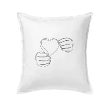 Ruka držící srdce  jedním tahem