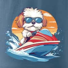 Bišonek na vodním skútru