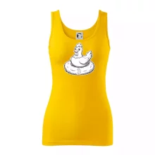 Kuře sedící na bitcoinovém hnízdě