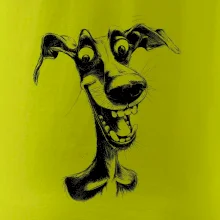 Černobílá karikatura chrt