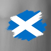 Skotská vlajka kreslená štetcem