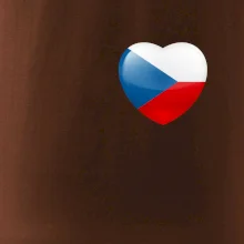 Česká vlajka srdce - pravé prso