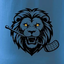 Floorball - Lev s hokejkou v tlamě