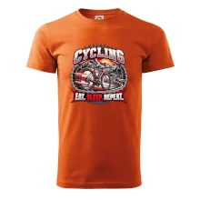 Cyklistické kolo mezi horami eat sleep repeat