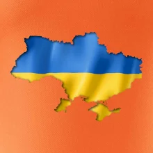 Ukrajina vlajka mapa