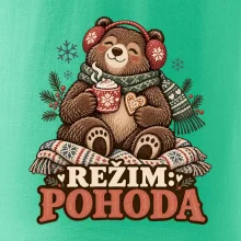 Rodinná vánoční trička - Režim pohoda zimní medvědice máma