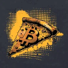 Bitcoin oranžová pizza
