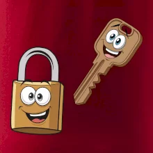 Parové triko - Zámek a klíč