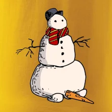 Sněhulák se spadlým nosem