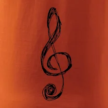 Houslový klíč kreslený