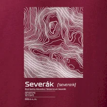 Severák - vrstevnice v obdélníku