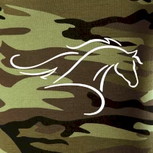 Kůň - bežící silueta hlavy