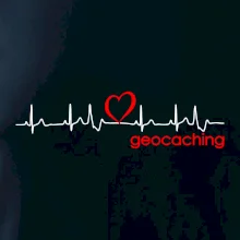 Moje srdce bije pro Geocaching -text