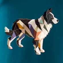 Border colie slepená z papíru