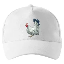 Slepice kreslená bílá