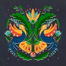 Folklor - dvě holubice