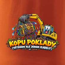 Bagrista kope poklady a kabely