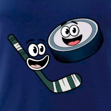 Parové triko - Puk a hokejka