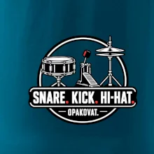 Snare kick hi-hat opakovat - bubenické trio