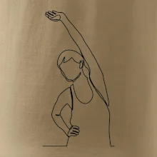 Protahující se žena jedním tahem