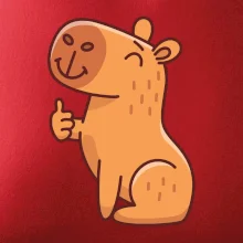 Kapybara s palcem nahoru