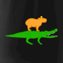 Kapybara na krokodýlovi (Moňas)