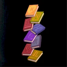 Knihomol letící knihy