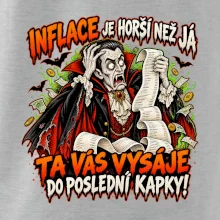 Drákula vyděšený z nekonečně dlouhé účtenky
