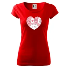 Kočka love - růžové srdce