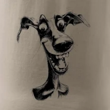 Černobílá karikatura chrt